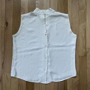 Vintage 90s Sleeveless Silk y Mock neck top